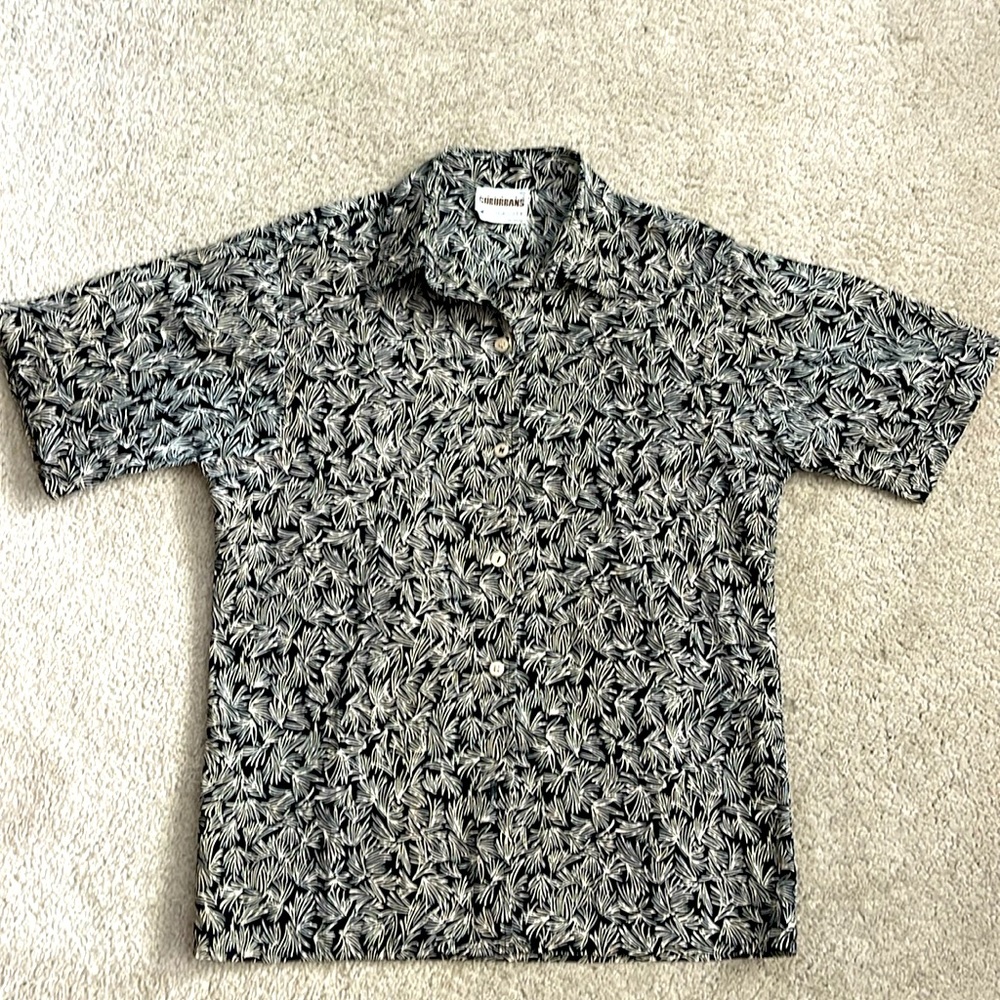 EGC Ladies vintage 90’s button up Country Suburbans‎ black & tan shirt size 6